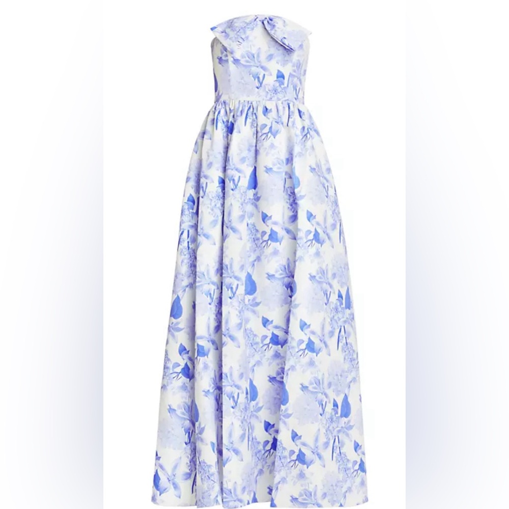 Floral Blue and White Sachin + Babi Isabeau Dress. Never worn. Size 6!